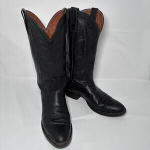 Sz 8 D Mens Nocona NB2001 Imperial Black Calf Leather Western Cowboy Boot VGUC!